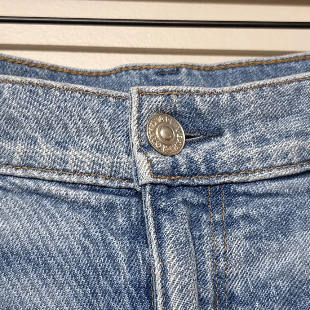 AYR The Roadie Wide Leg Jeans Light Wash Blue High Rise Denim Size 29 Womens